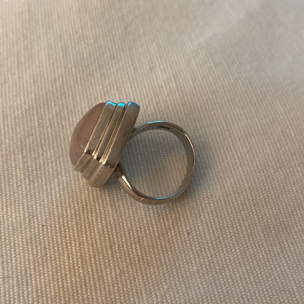 Sterling Silver Square Moonstone Statement Ring - Grey - Picture 2 of 7